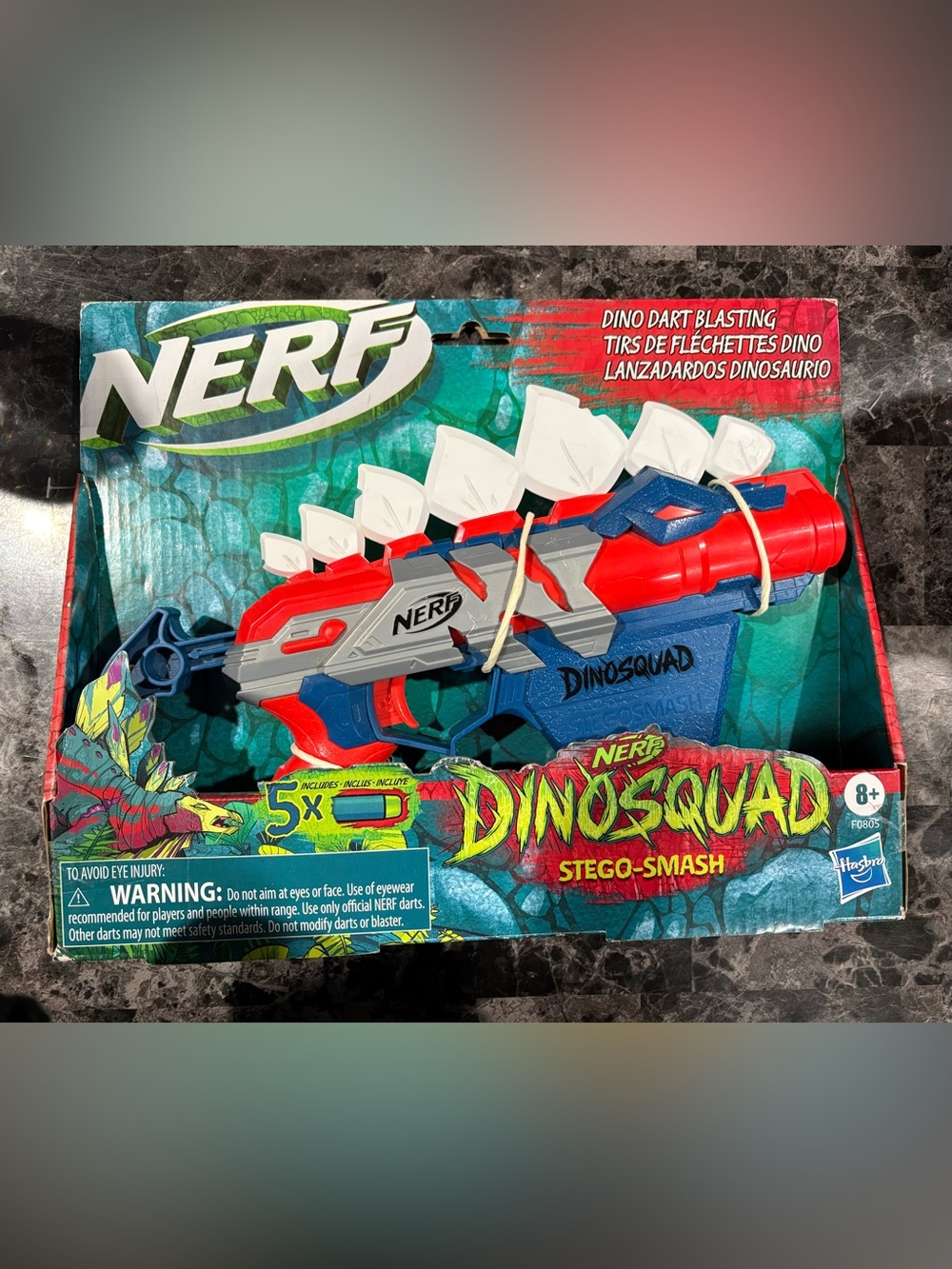NERF DinoSquad Stego-Smash Blaster - Includes 5 Darts - Brand New NIB (F0805)